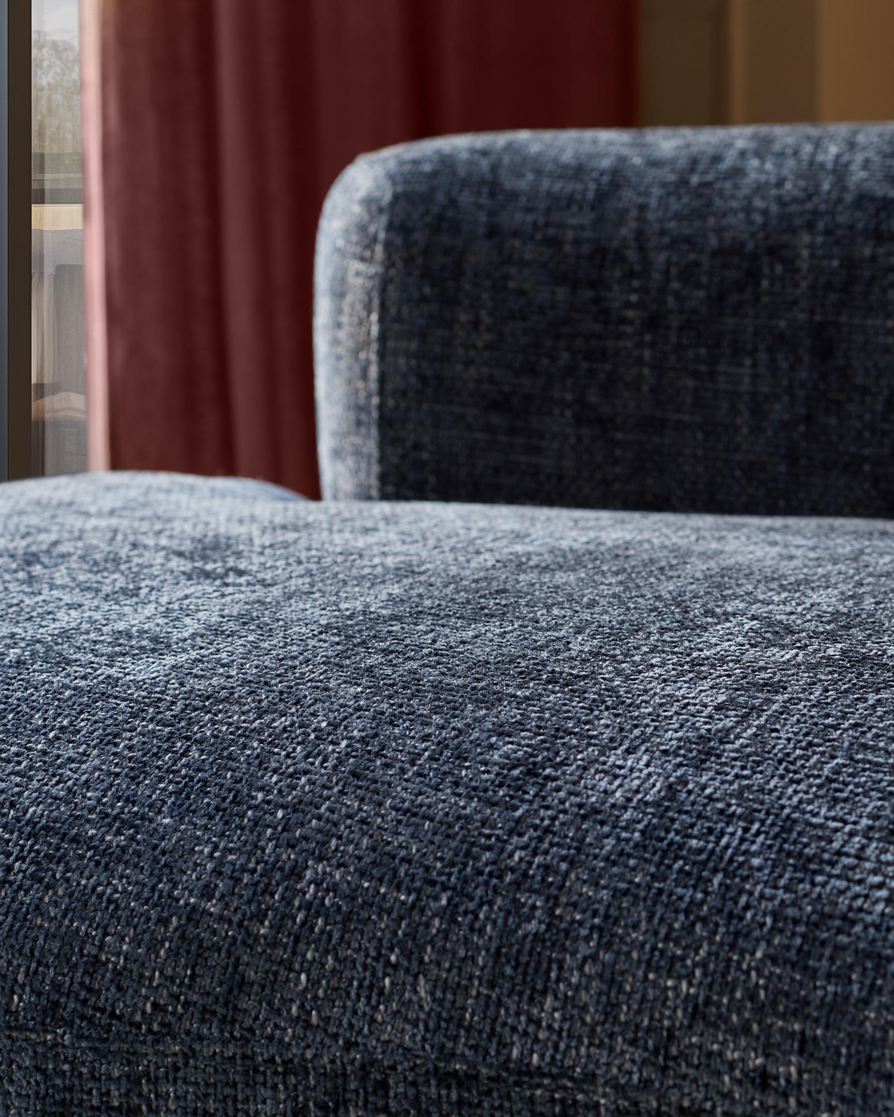 Gianna Dark Blue Weave 2 Seater Sofa