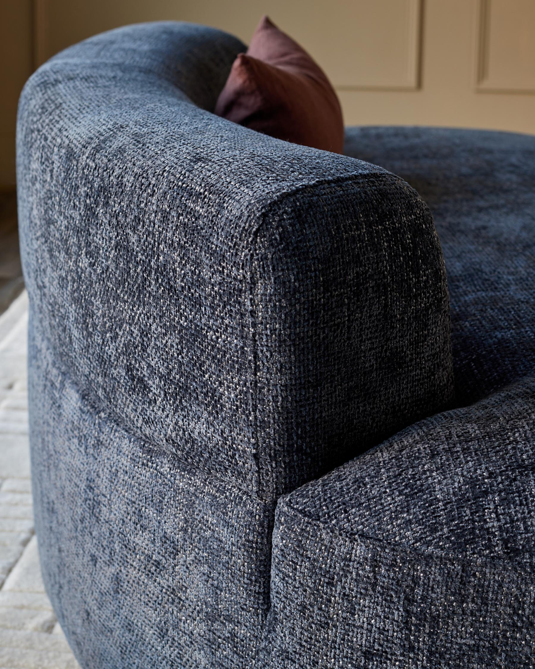 Gianna Dark Blue Weave 2 Seater Sofa