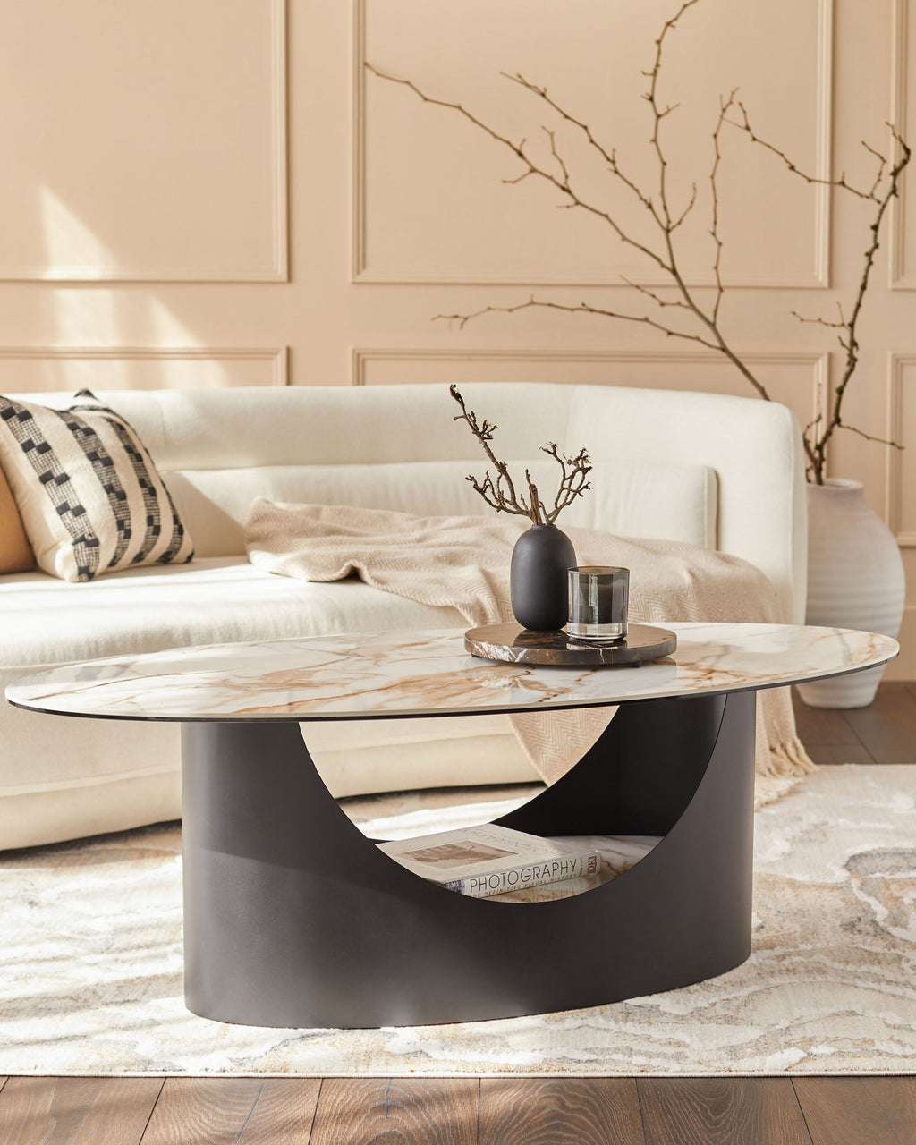 Giotto natural ceramic coffee table