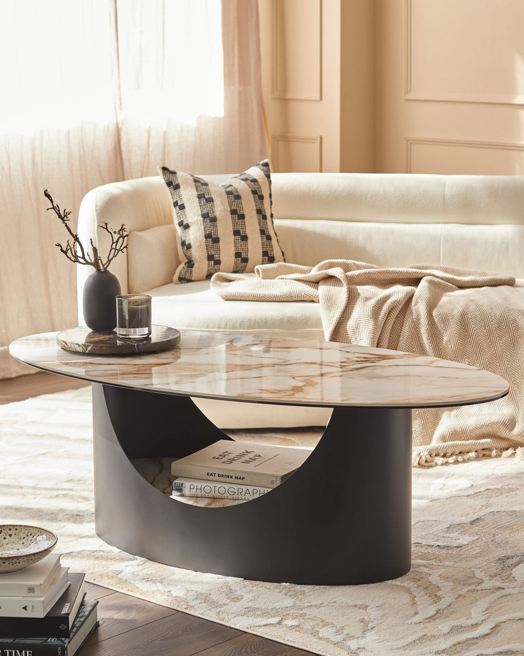 Giotto natural ceramic coffee table