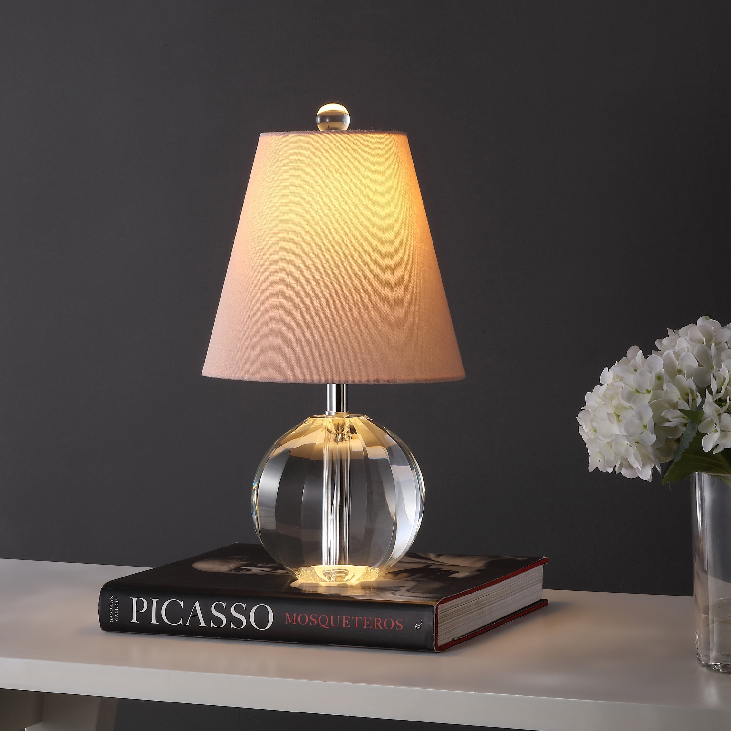 Goddard 16 Crystal Ball/Metal LED Table Lamp, By JONATHAN Y