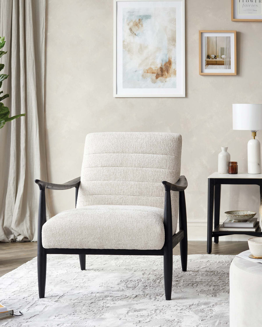Greyson Natural Fabric Accent Chair