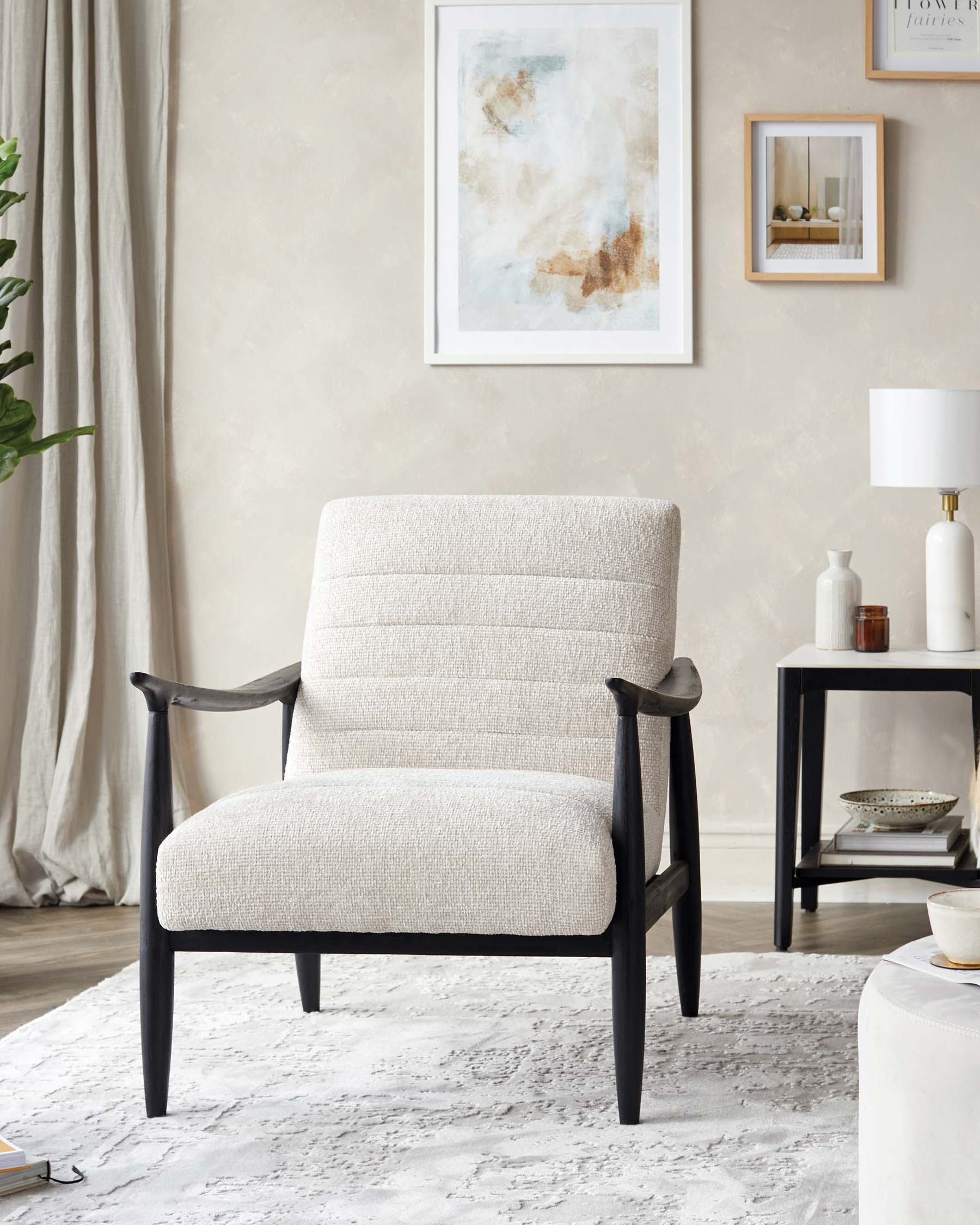 Greyson Natural Fabric Accent Chair