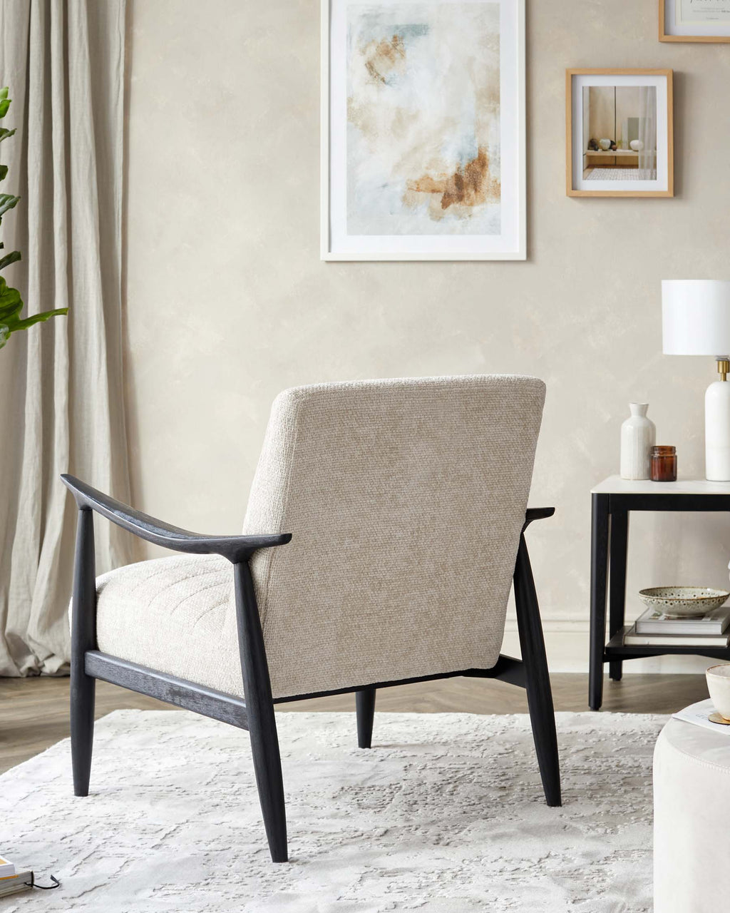 Greyson Natural Fabric Accent Chair