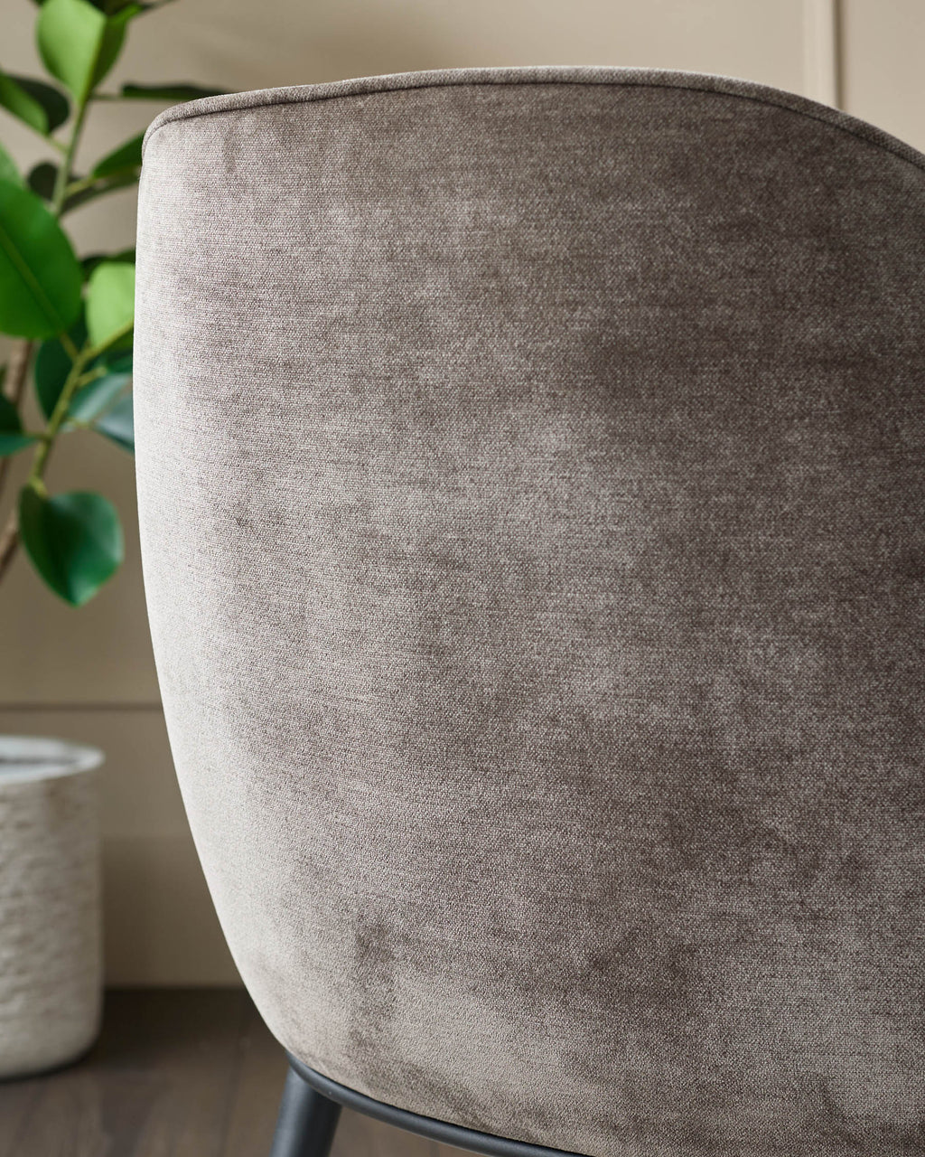 Harley mocha fabric dining chair