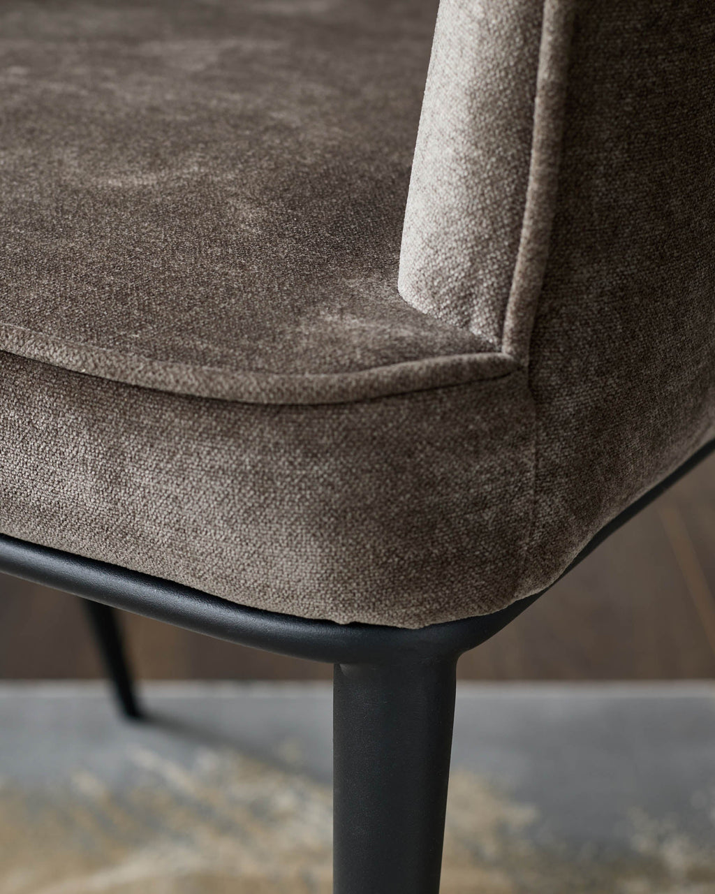 Harley mocha fabric dining chair