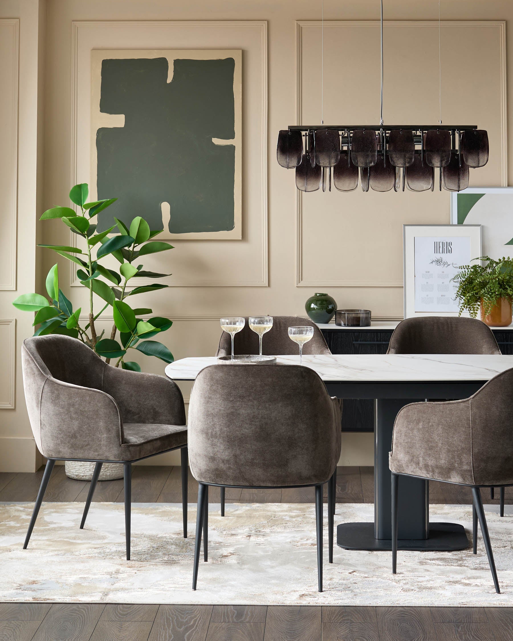 Harley mocha fabric dining chair