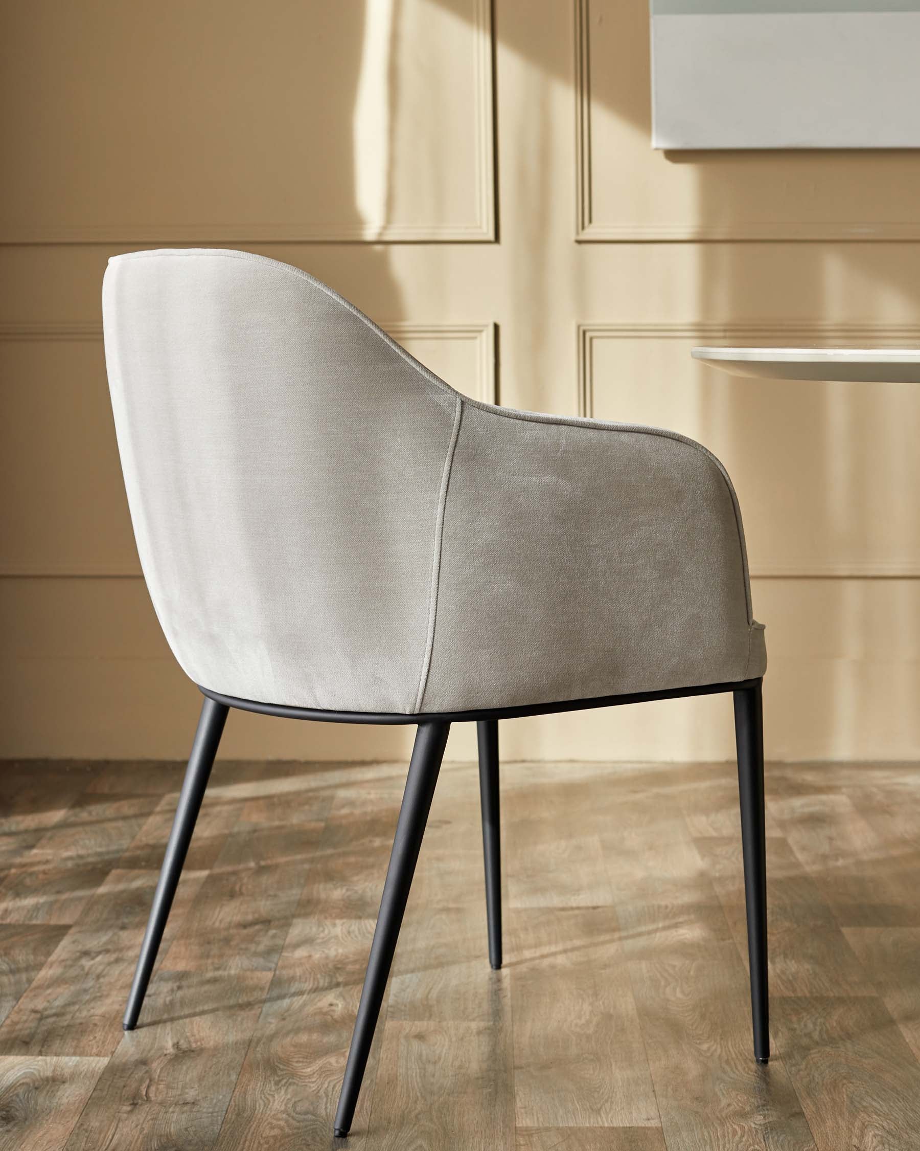 Harley natural grey chenille dining chair