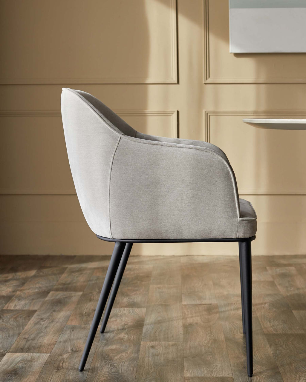 Harley natural grey chenille dining chair