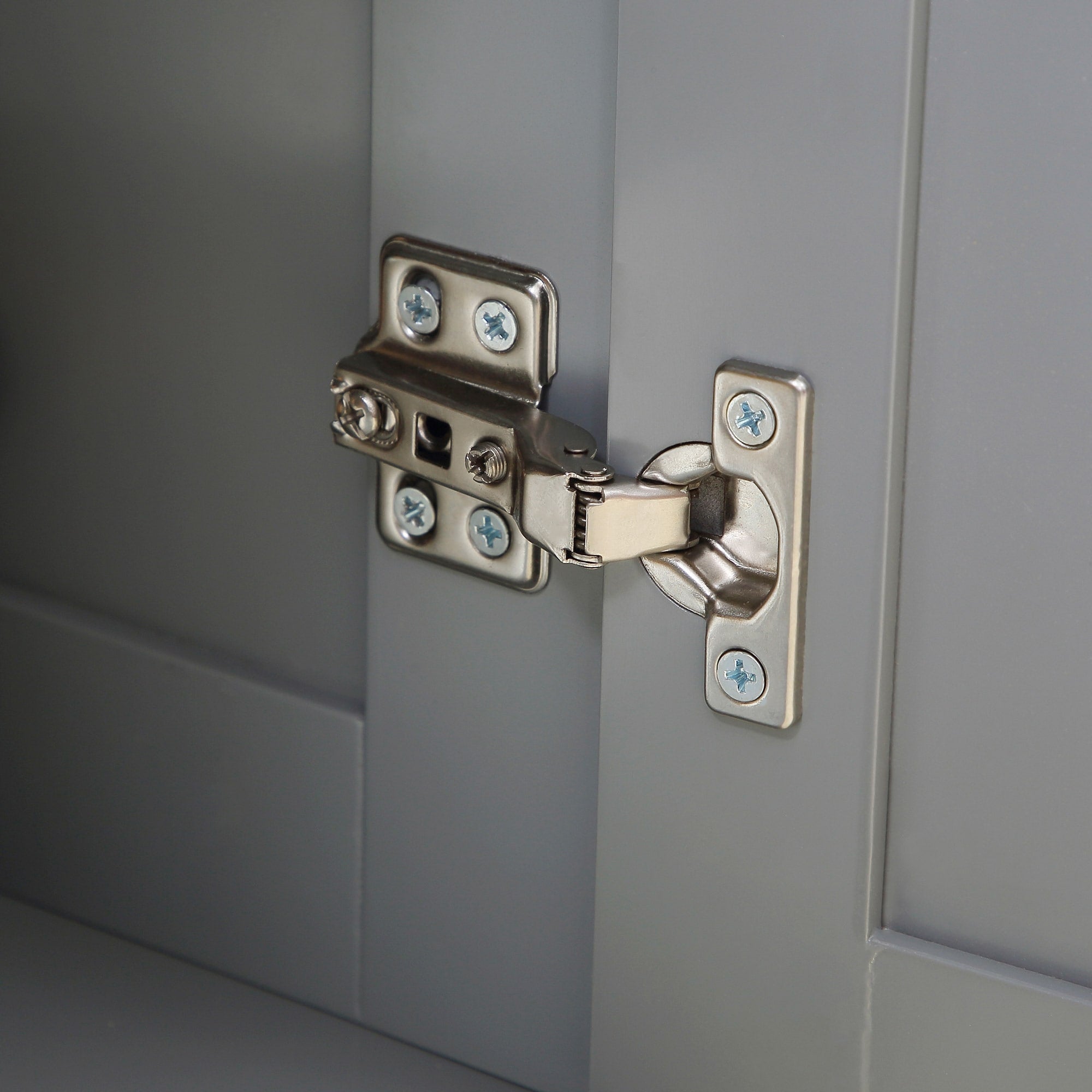 HOMCOM Rolling Kitchen Island with Storage, Portable Kitchen Cart with Stainless Steel Top, Gray - N/A