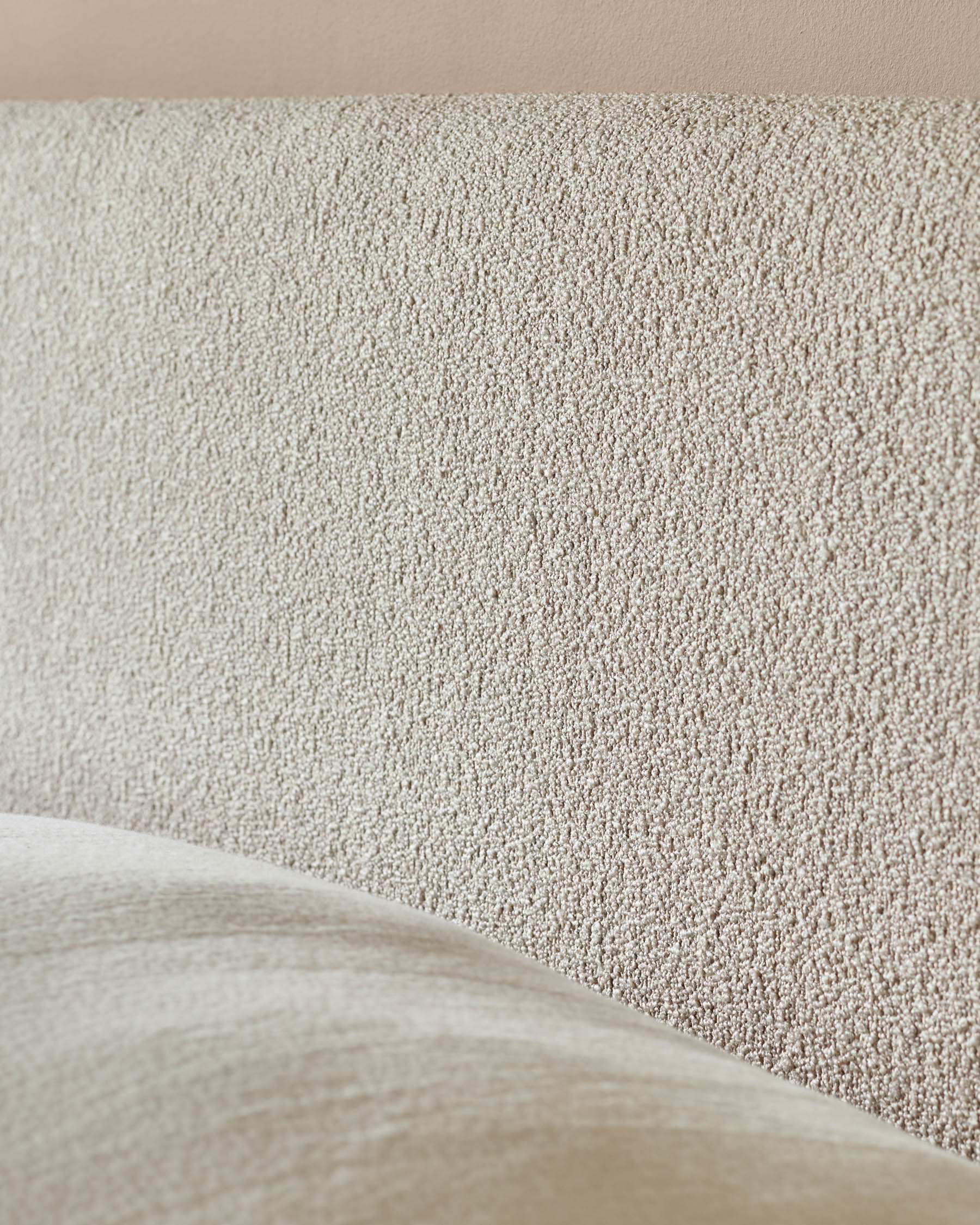 Hampton natural soft boucle king bed