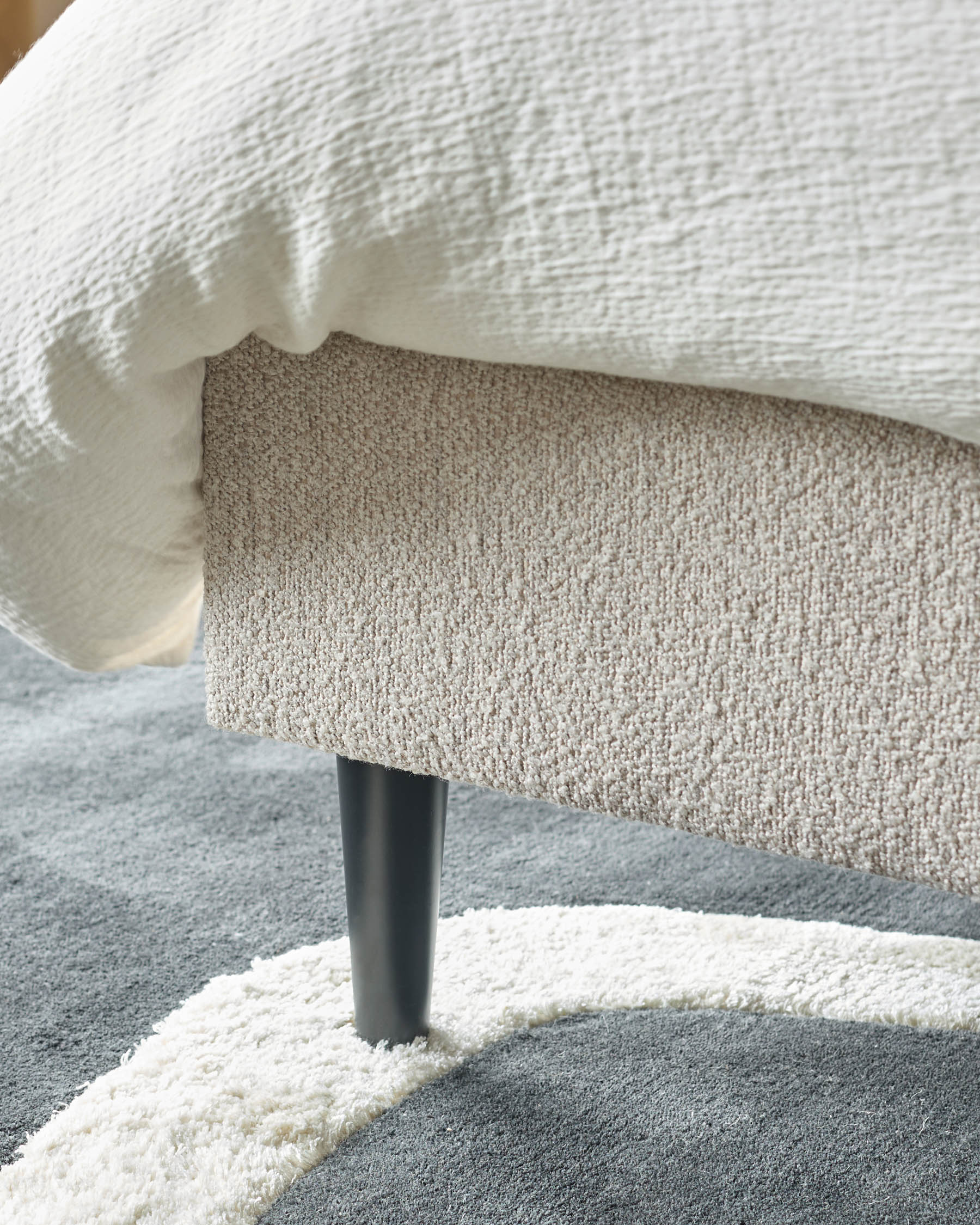 Hampton natural soft boucle king bed