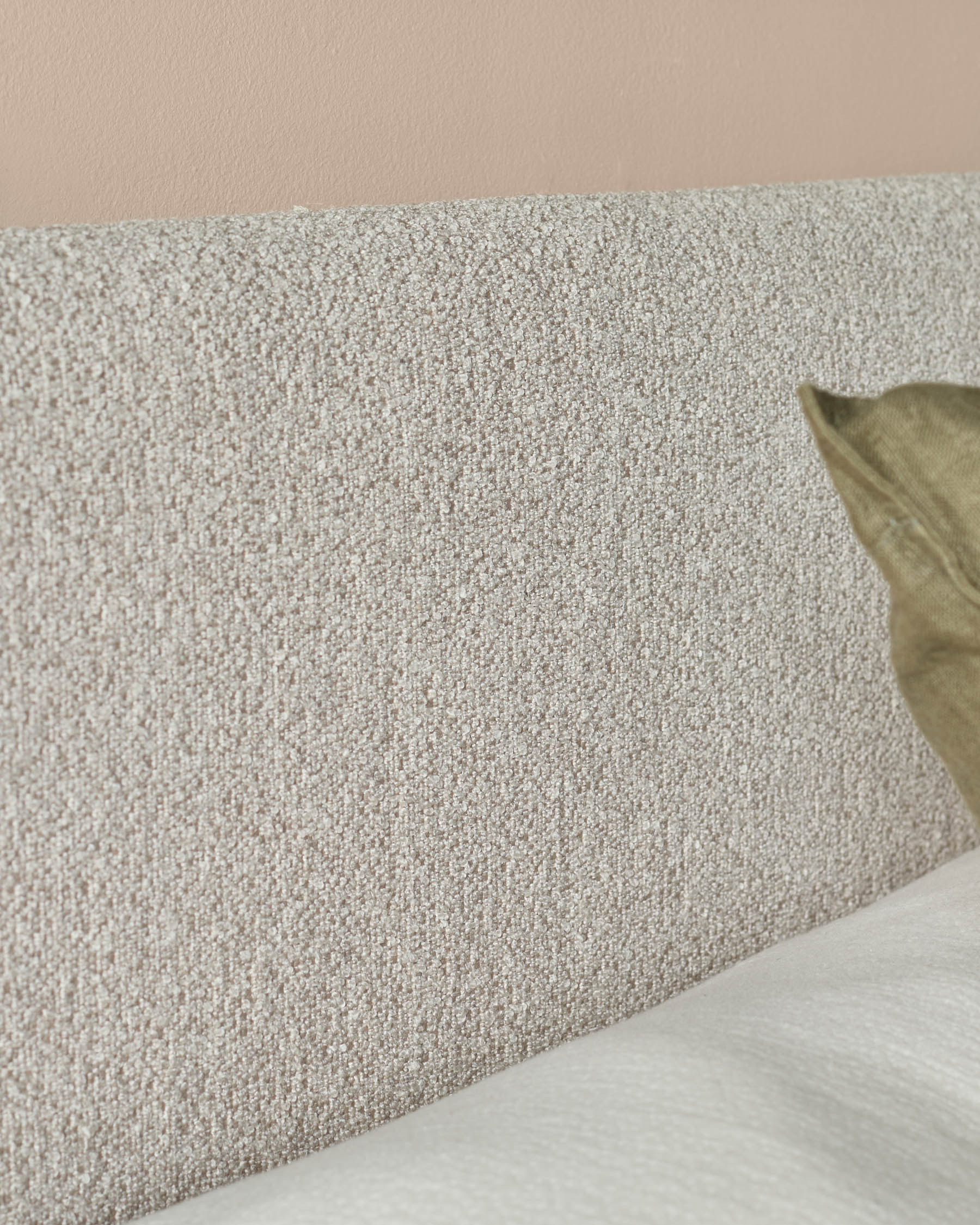 Hampton natural soft boucle double bed