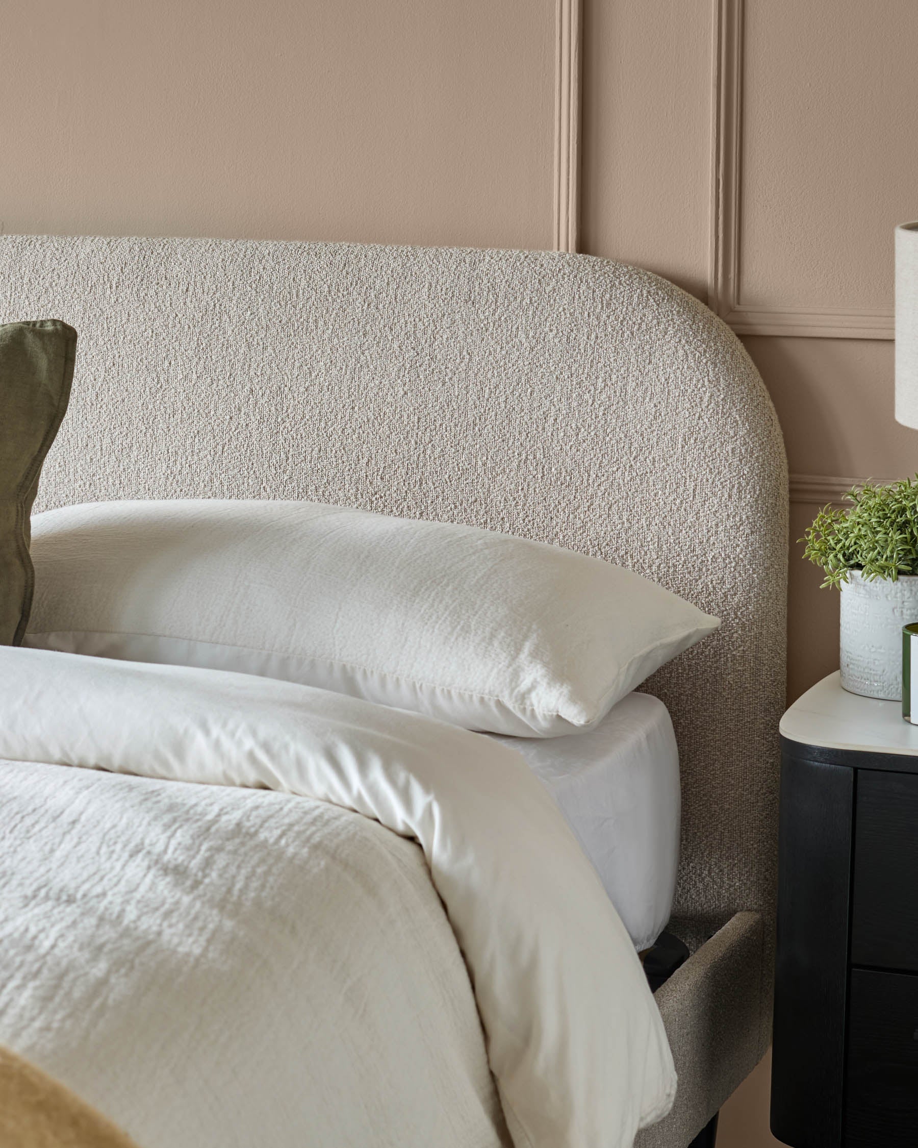 Hampton natural soft boucle double bed