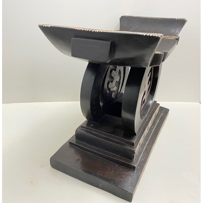 Handmade Chief's Palace Gye Nyame Stool (Ghana)