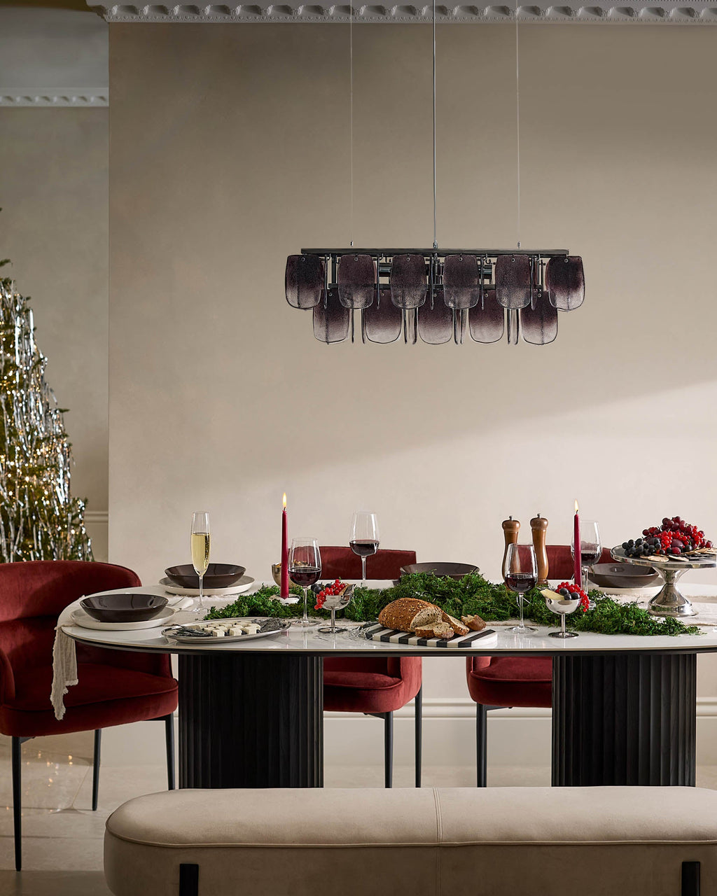 Felix toffee red velvet dining chair