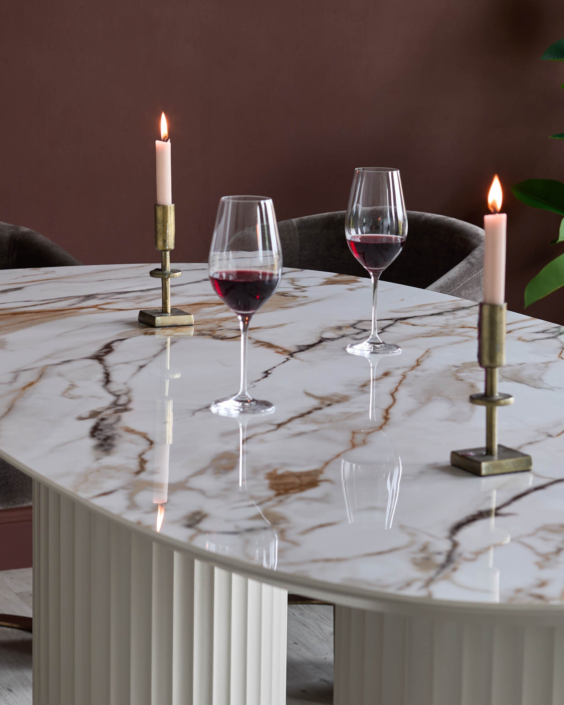 Hanne natural ceramic 6 seater dining table