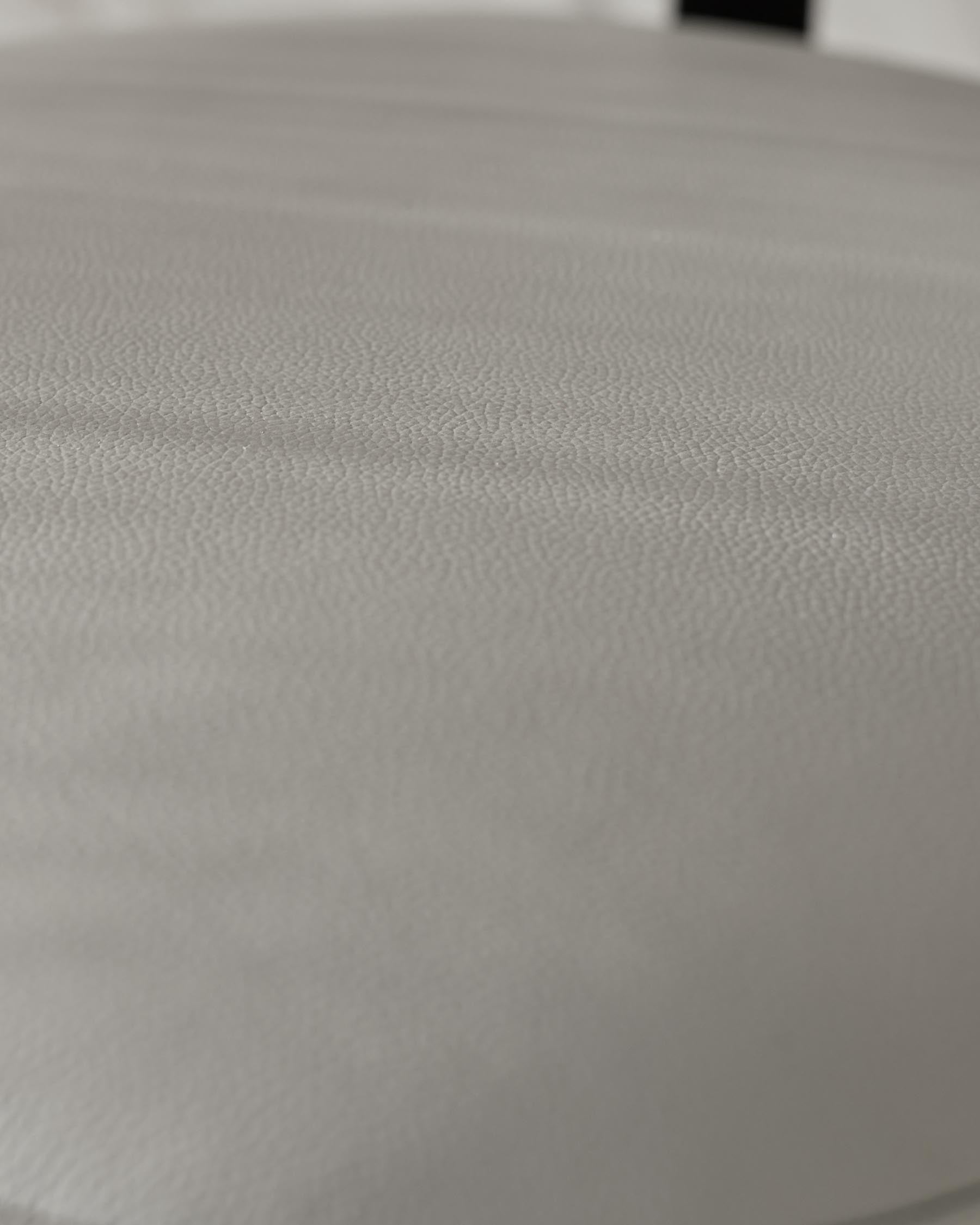 Harris light grey leather dining chair