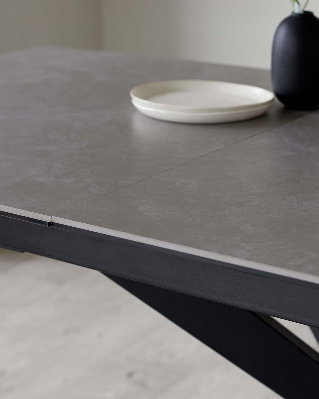 Hayden Light Grey Ceramic Extending 6 to 8 Seater Dining Table