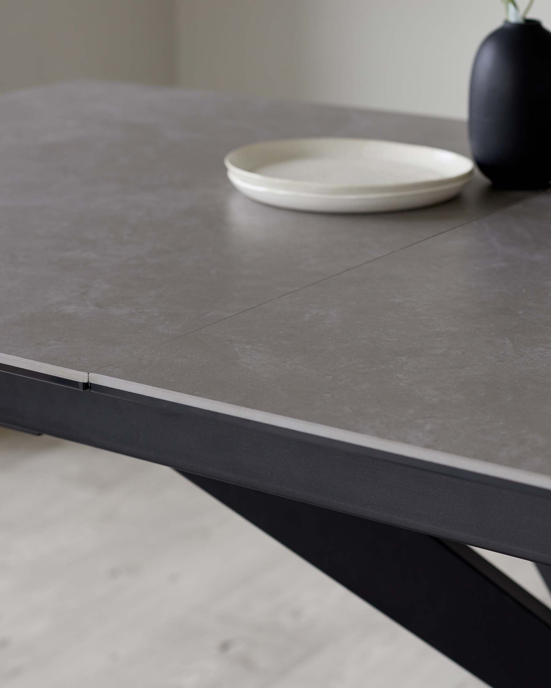 Hayden Light Grey Ceramic Extending 6 to 8 Seater Dining Table