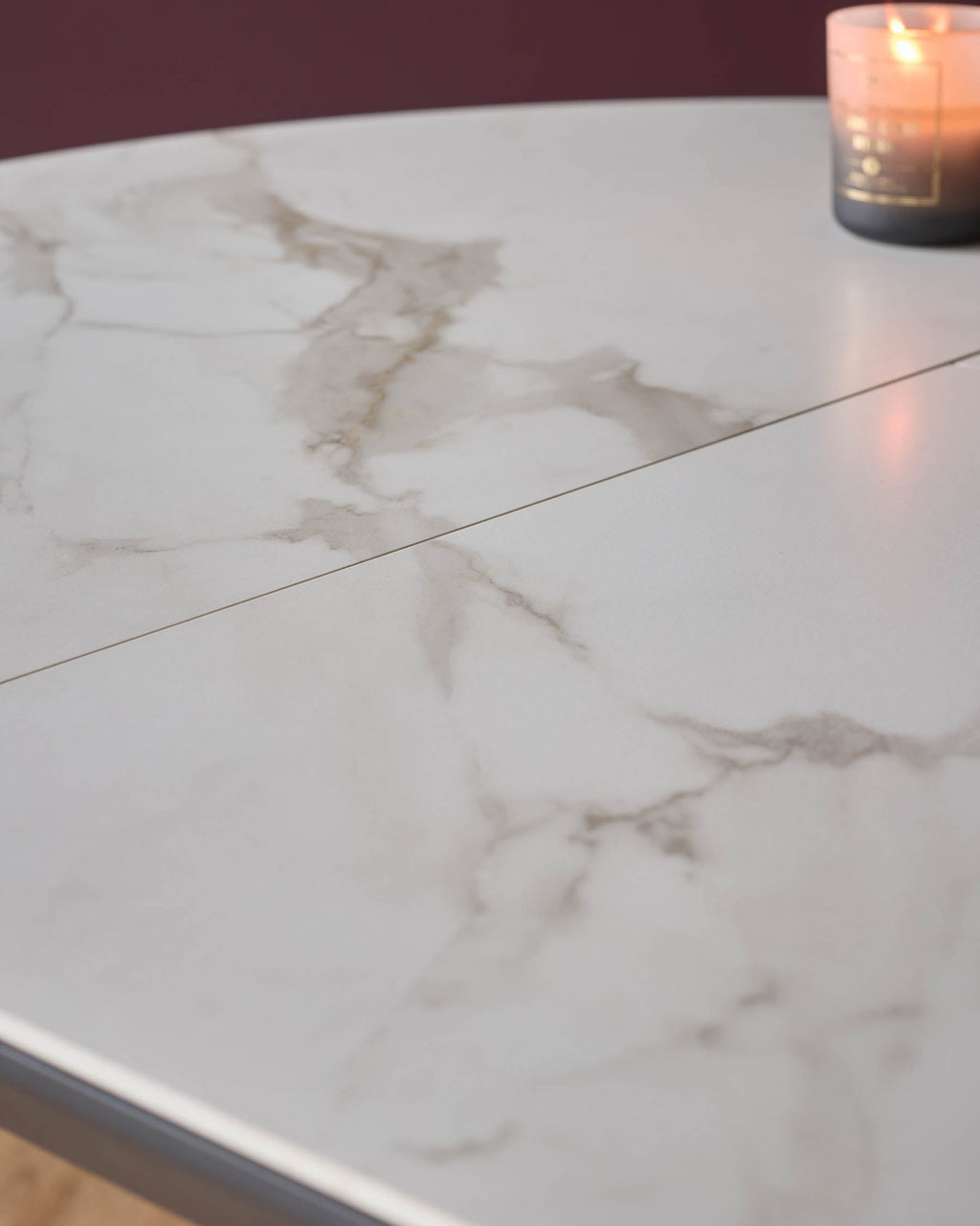 Hayden white round ceramic extending 4 to 6 dining table