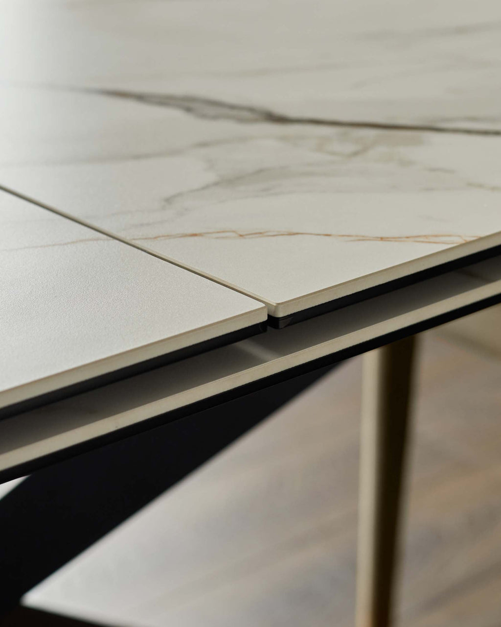 Hayden natural matt ceramic extending 6 to 8 seater dining table