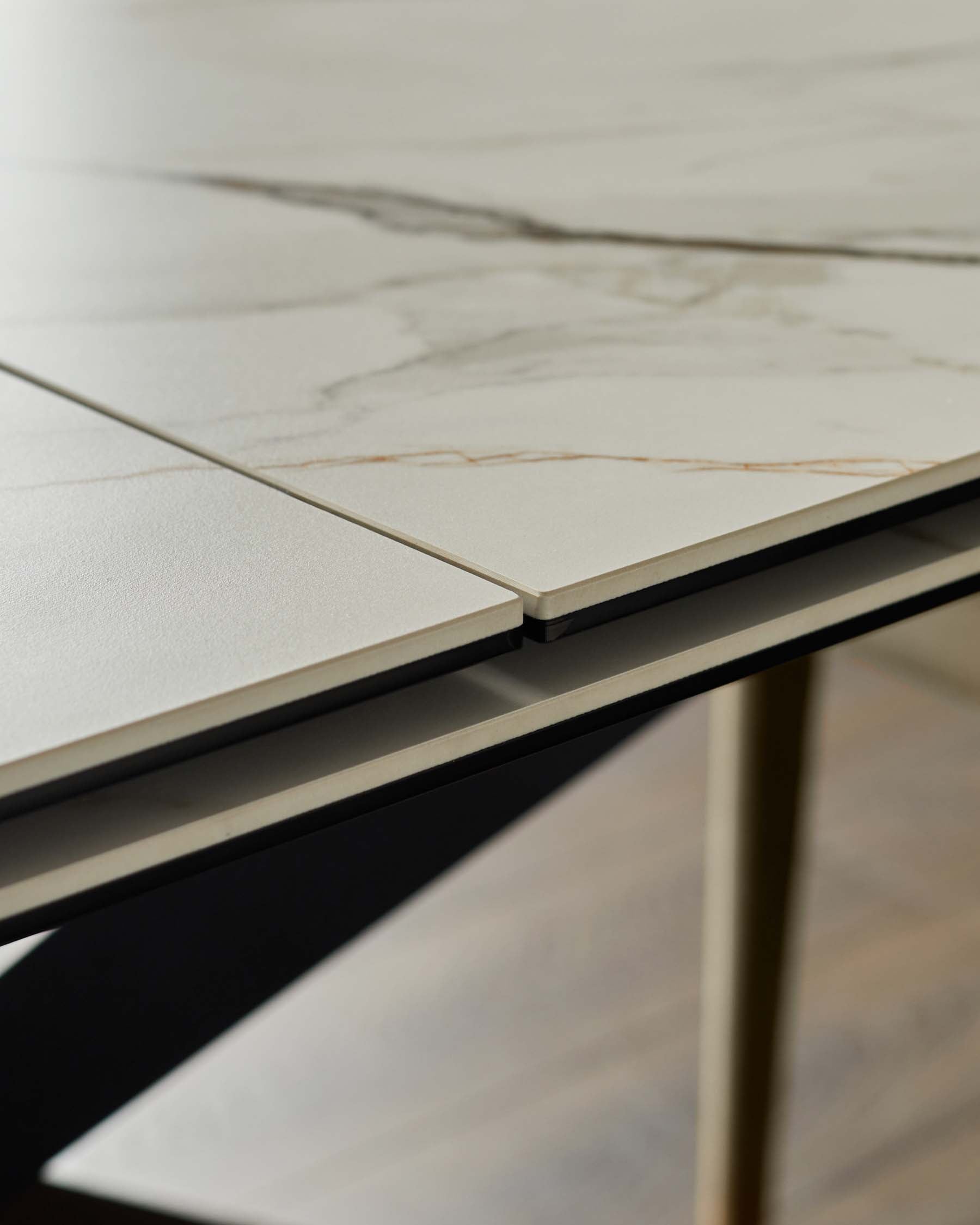 Hayden natural matt ceramic extending 6 to 8 seater dining table