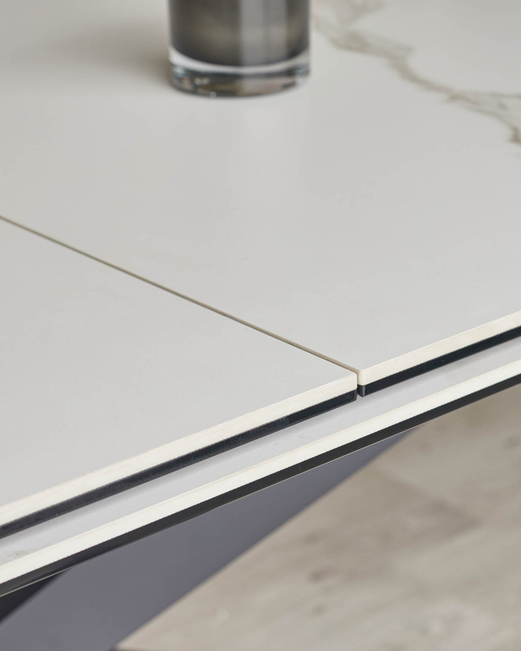 Hayden white ceramic extending 8 to 10 seater dining table