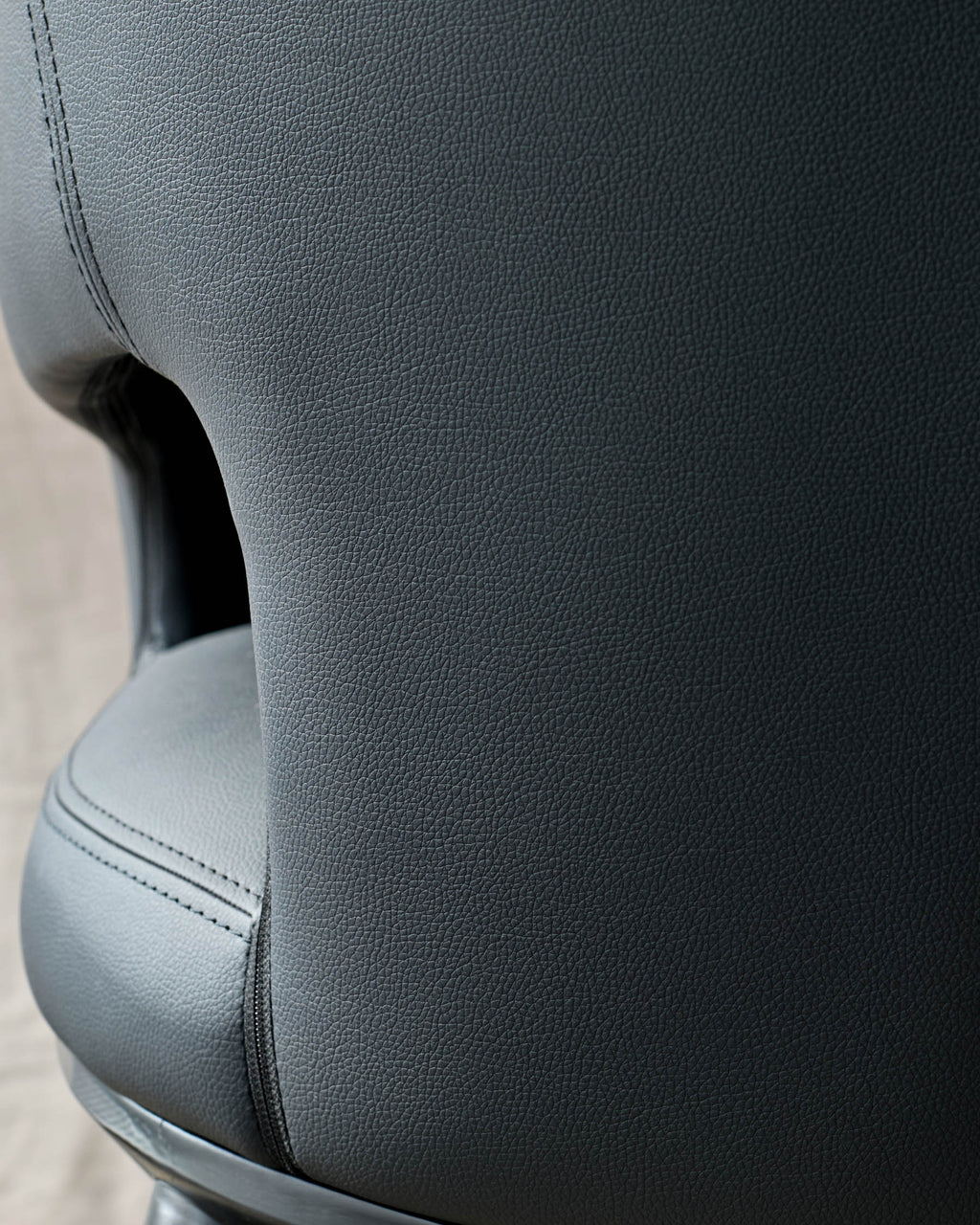 Heath black faux leather dining chair