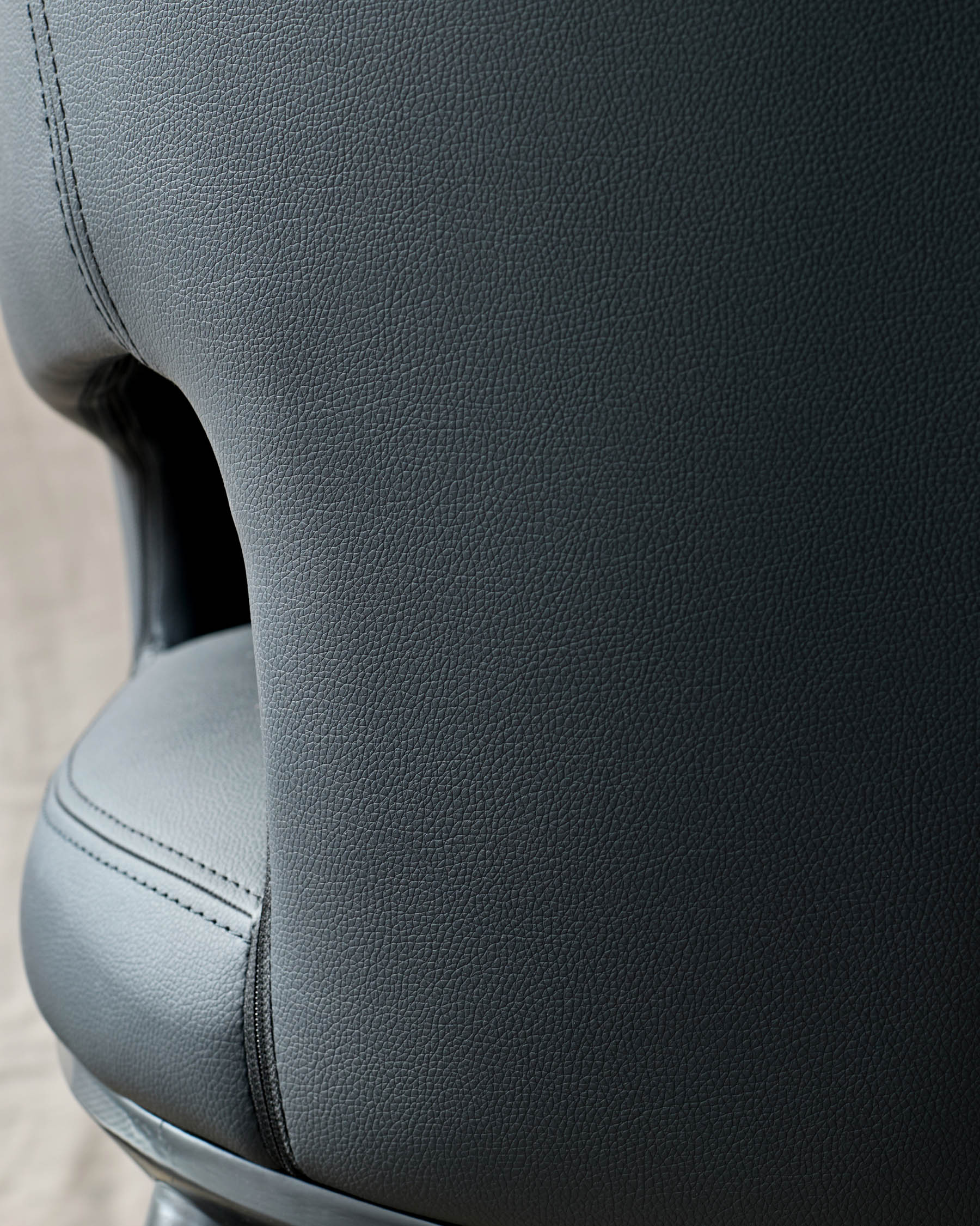 Heath black faux leather dining chair