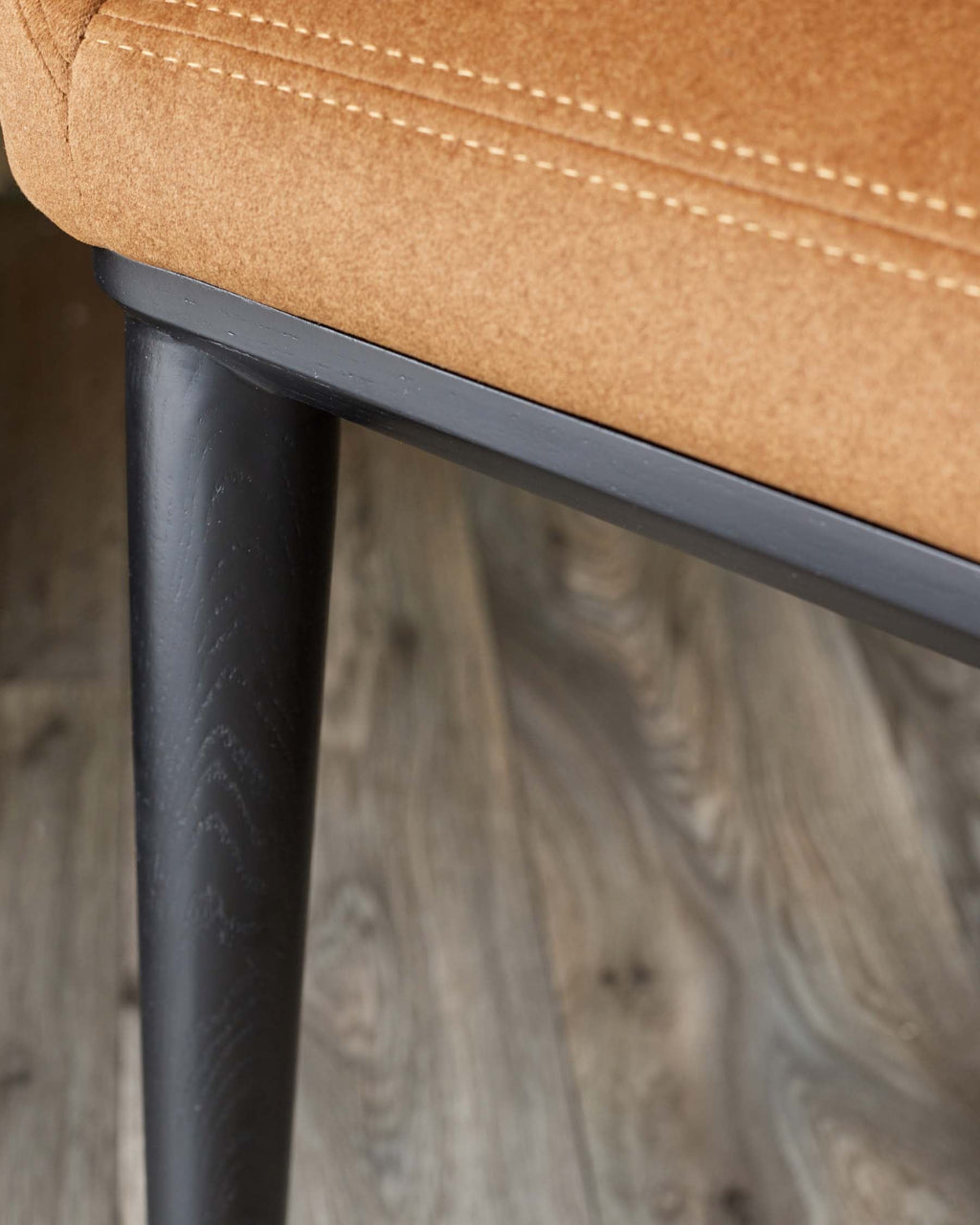 Heath caramel fabric dining chair