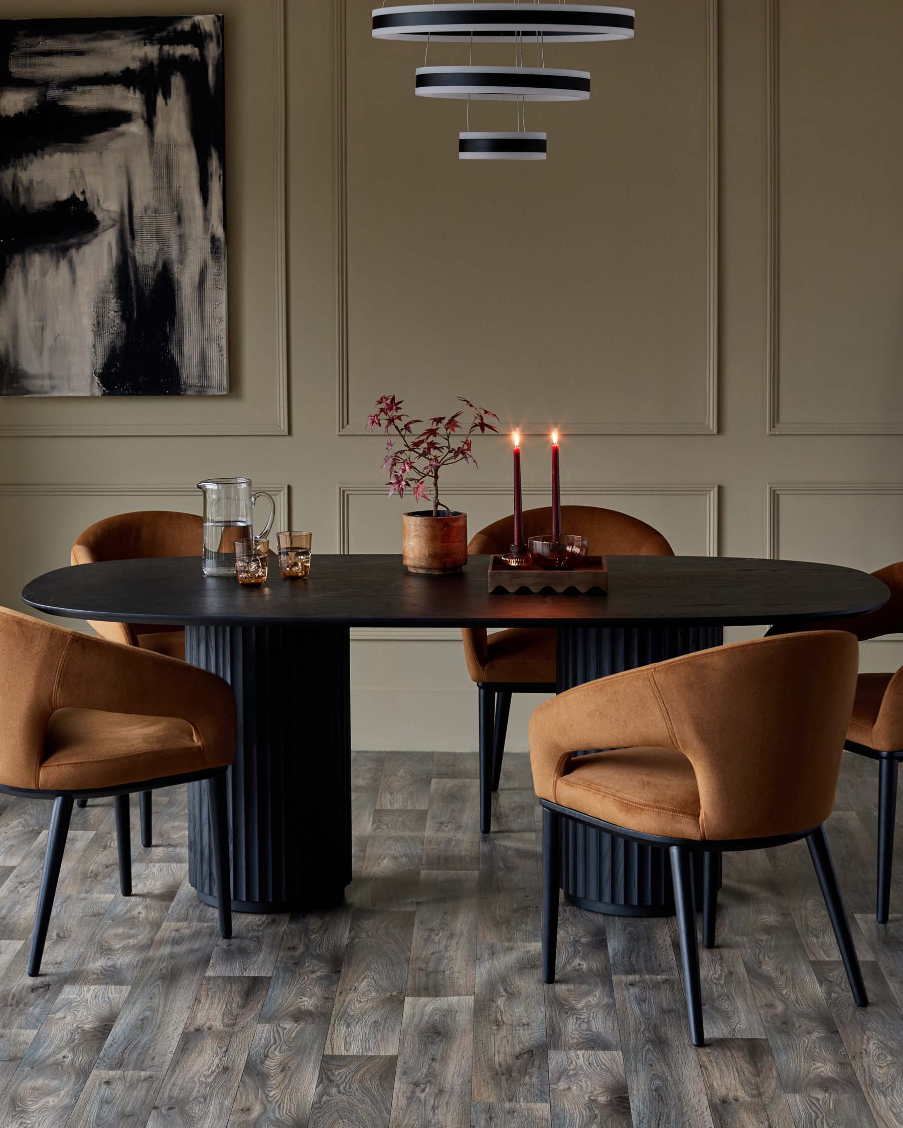 Heath caramel fabric dining chair