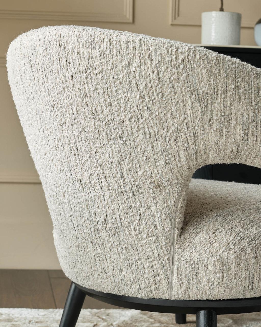 Heath cream chunky boucle accent chair