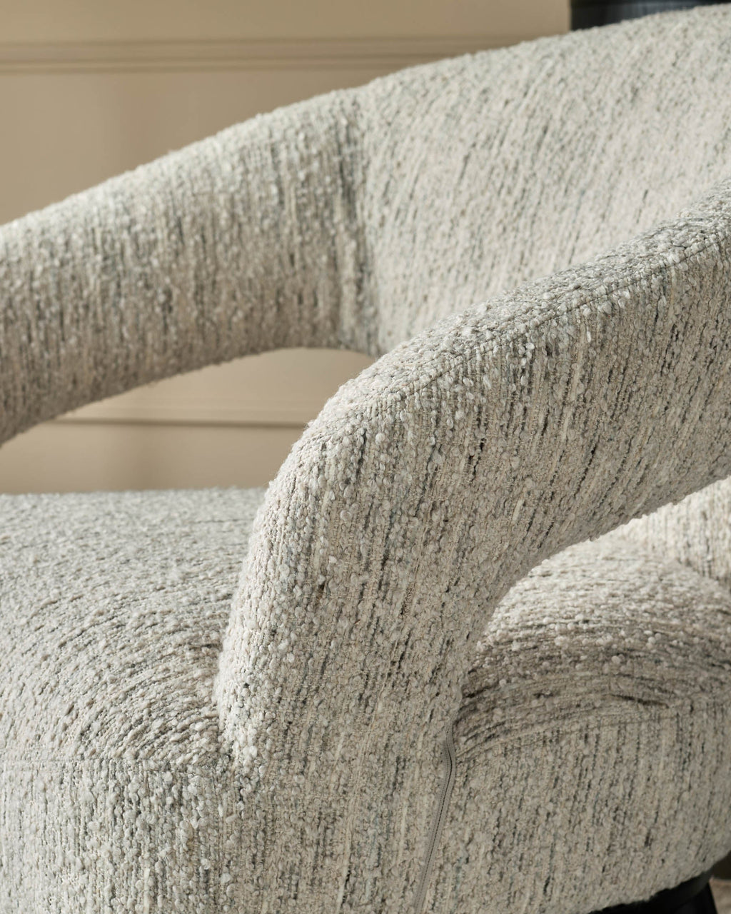 Heath cream chunky boucle accent chair