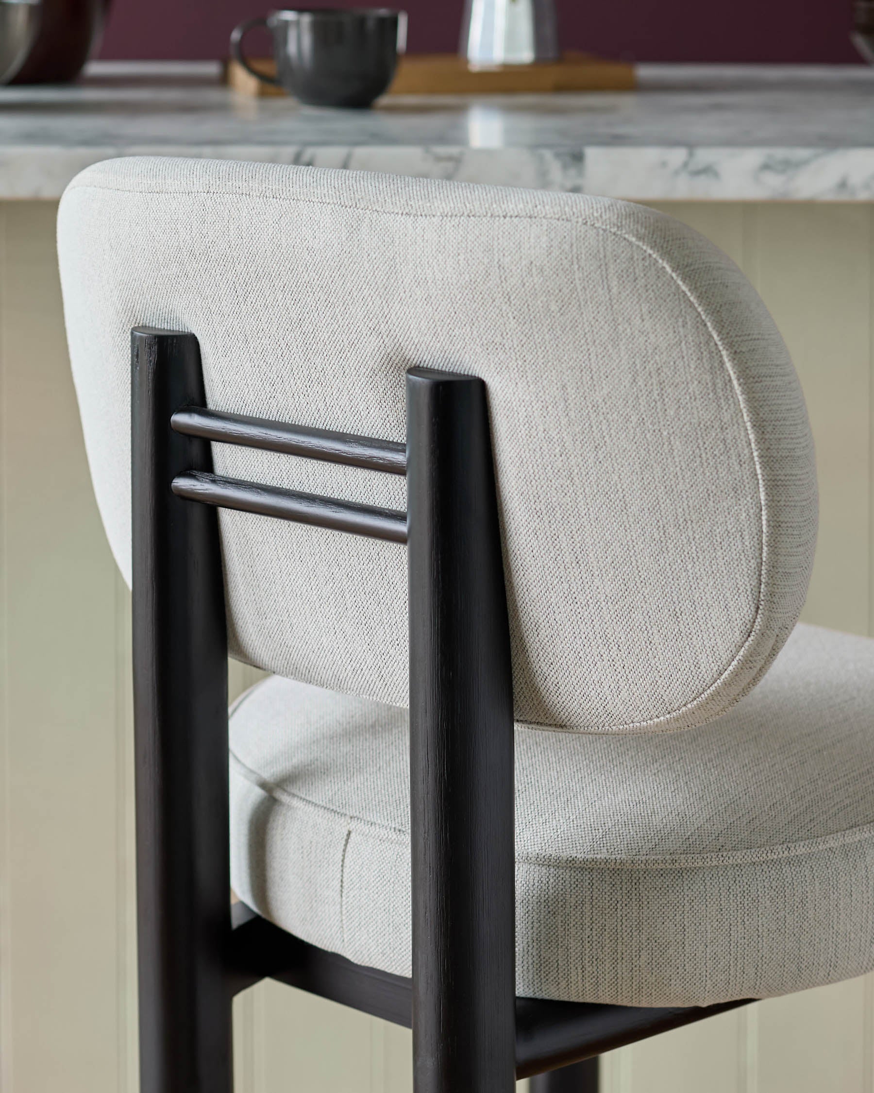 Henley ivory dual tone fabric bar stool