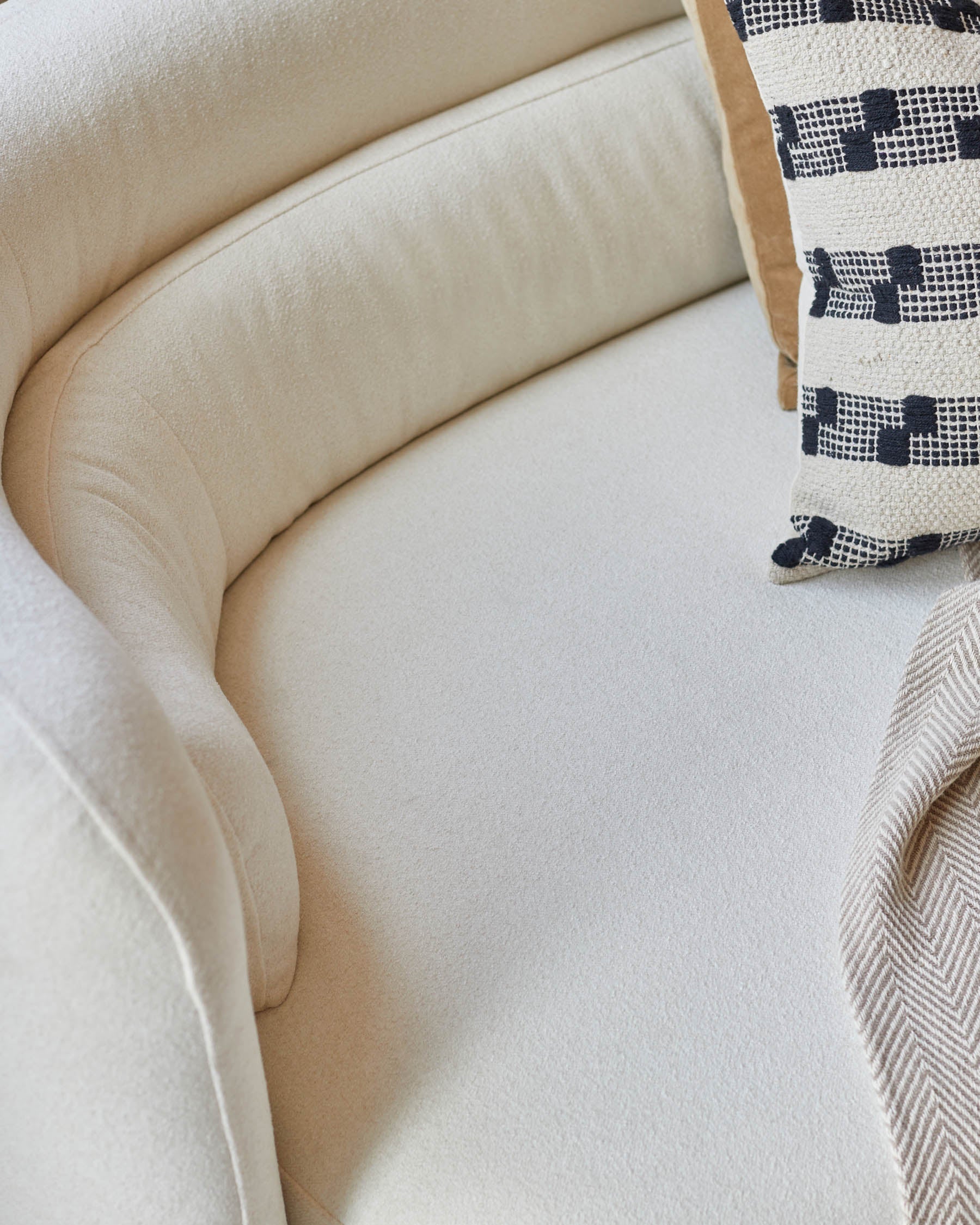 Henry Ivory Boucle 3 Seater Sofa