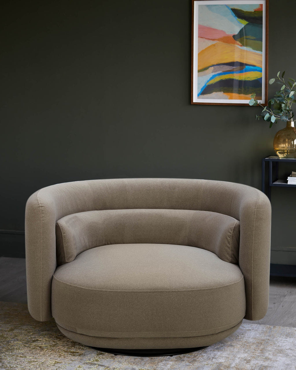 Henry mocha fabric love seat