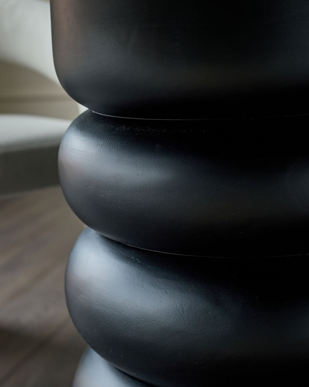 Hepworth black wood 8 seater dining table