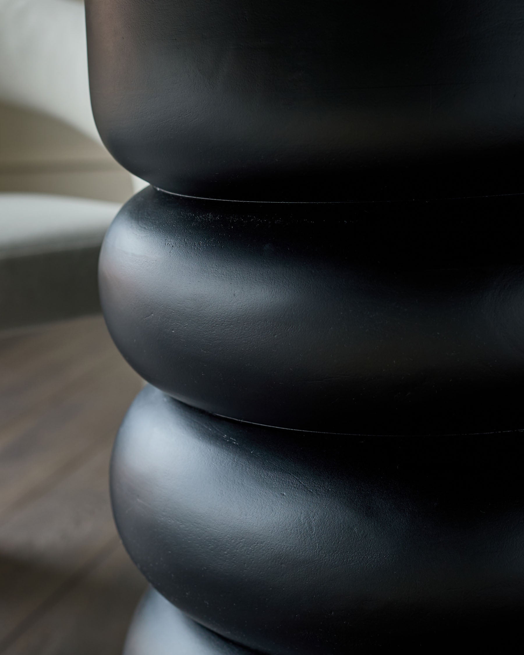 Hepworth black wood 8 seater dining table