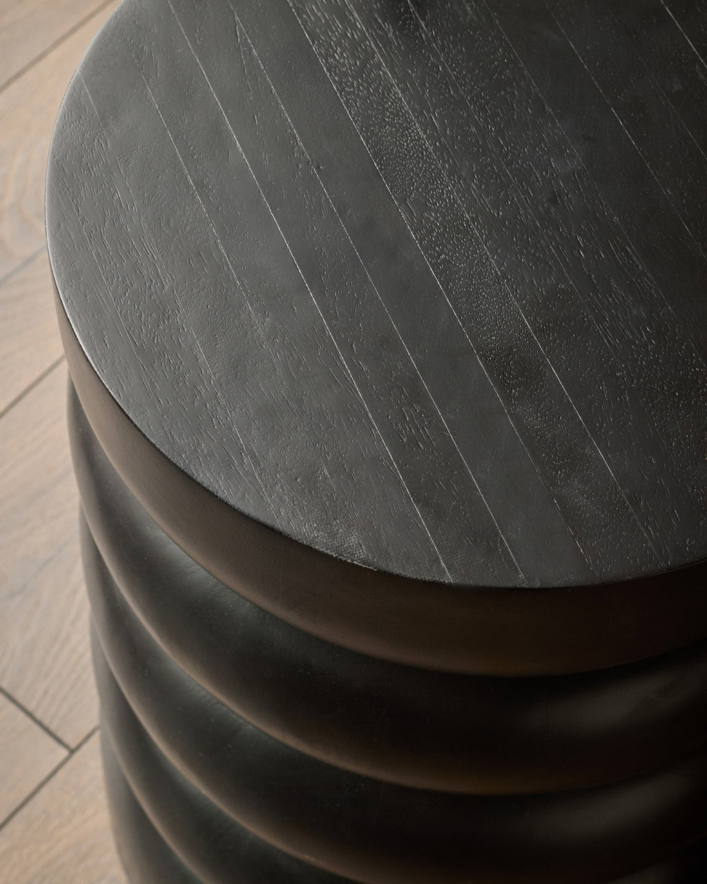 Hepworth black wood side table