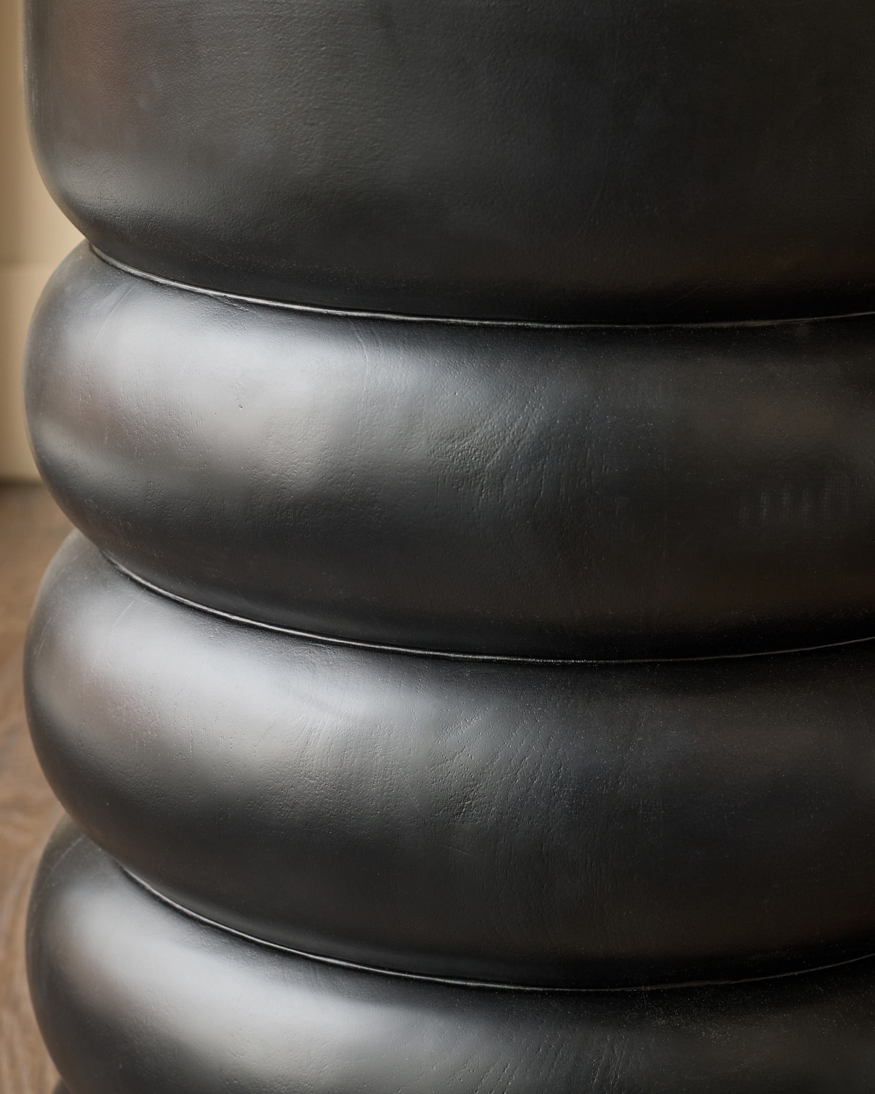 Hepworth black wood side table