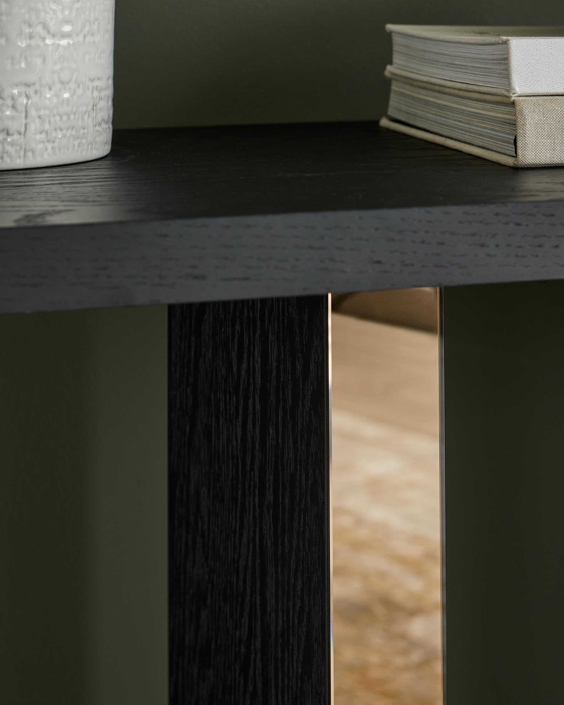 Holland black ash console table