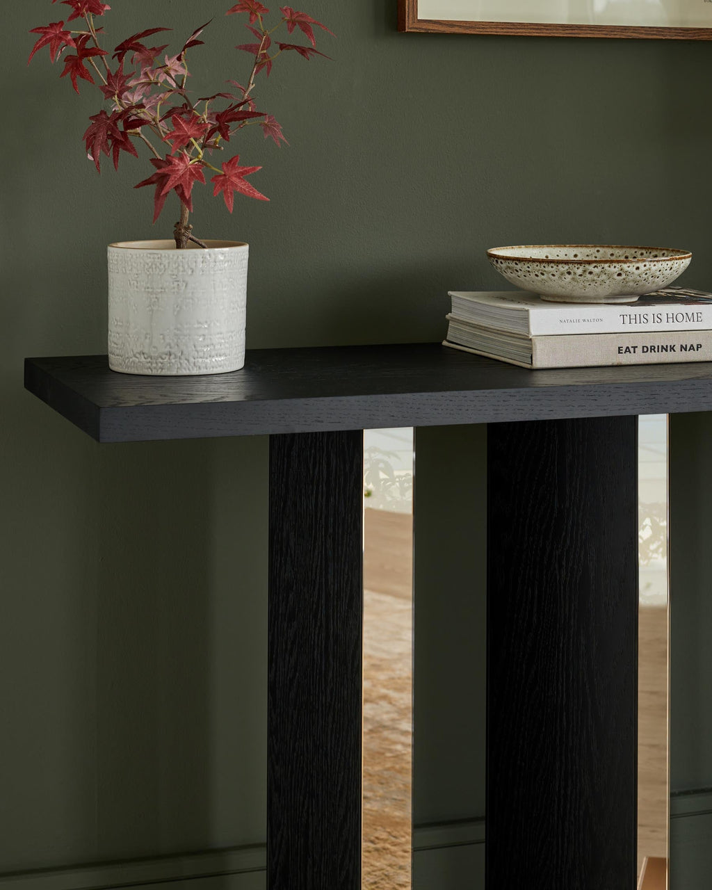 Holland black ash console table