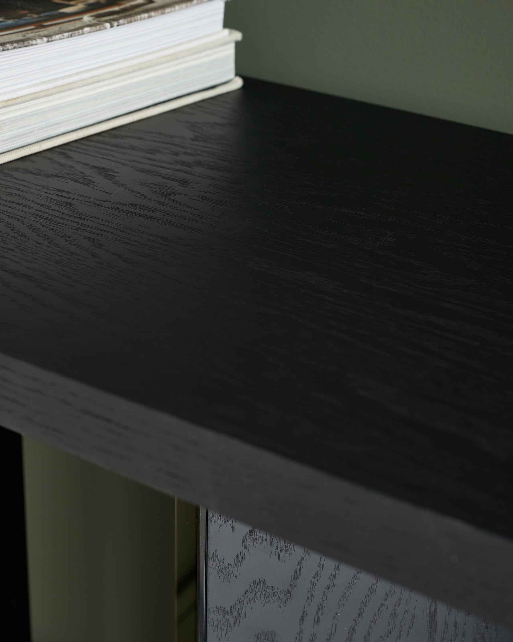 Holland black ash console table