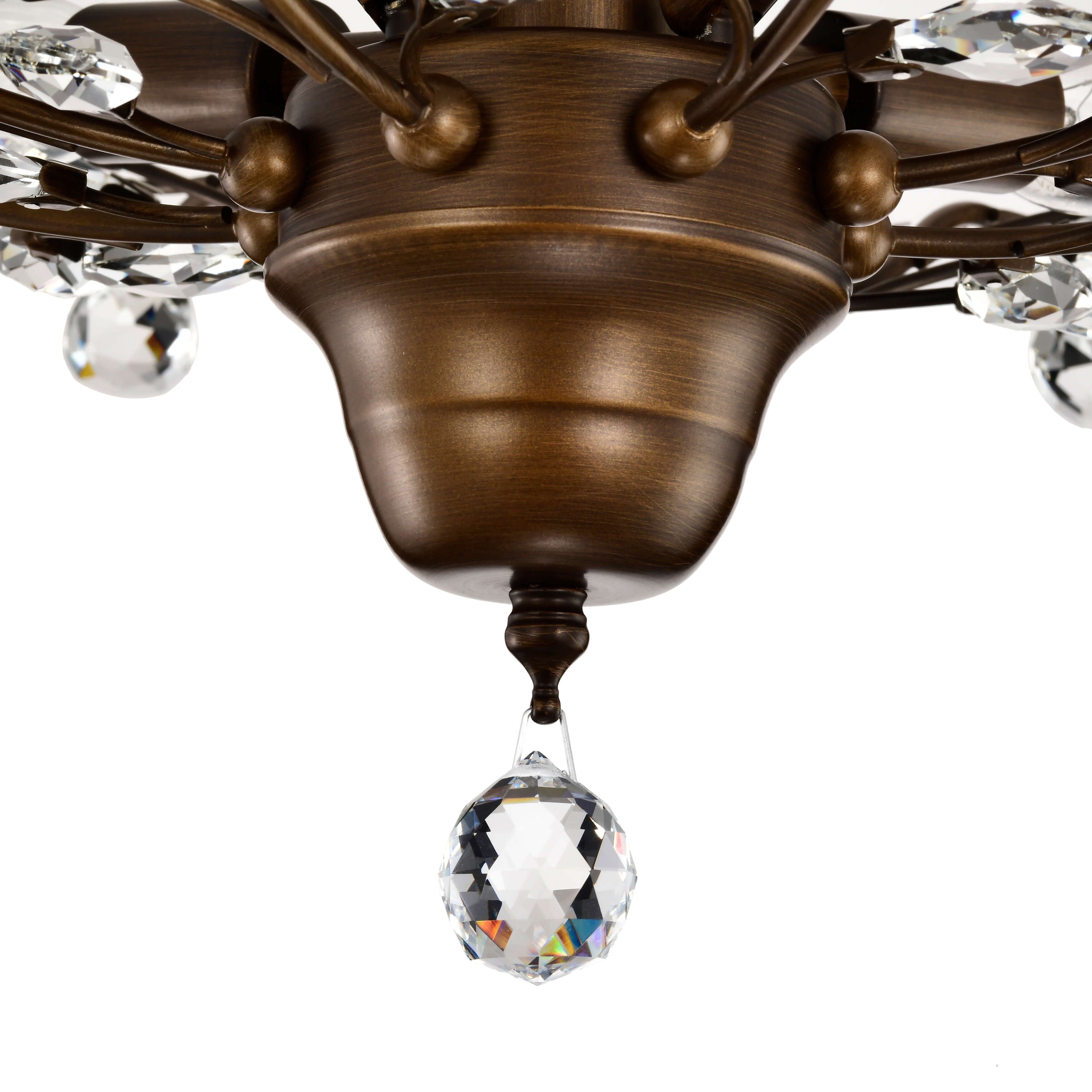 Holly 4-light Crystal Leaves Flush Mount