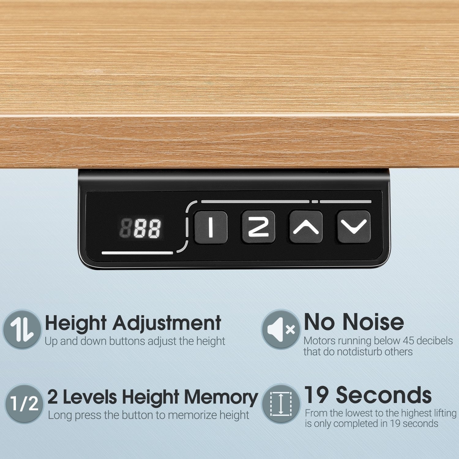 Homall Electric Height Adjustable Standing Office Desk
