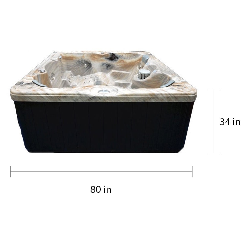 Home and Garden Spas 5-person Hot Tub 51-jet Spa with Ozone System - 80x80x34