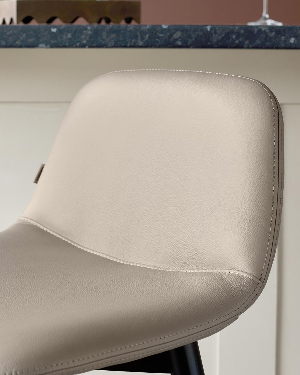 Hudson natural leather bar stool