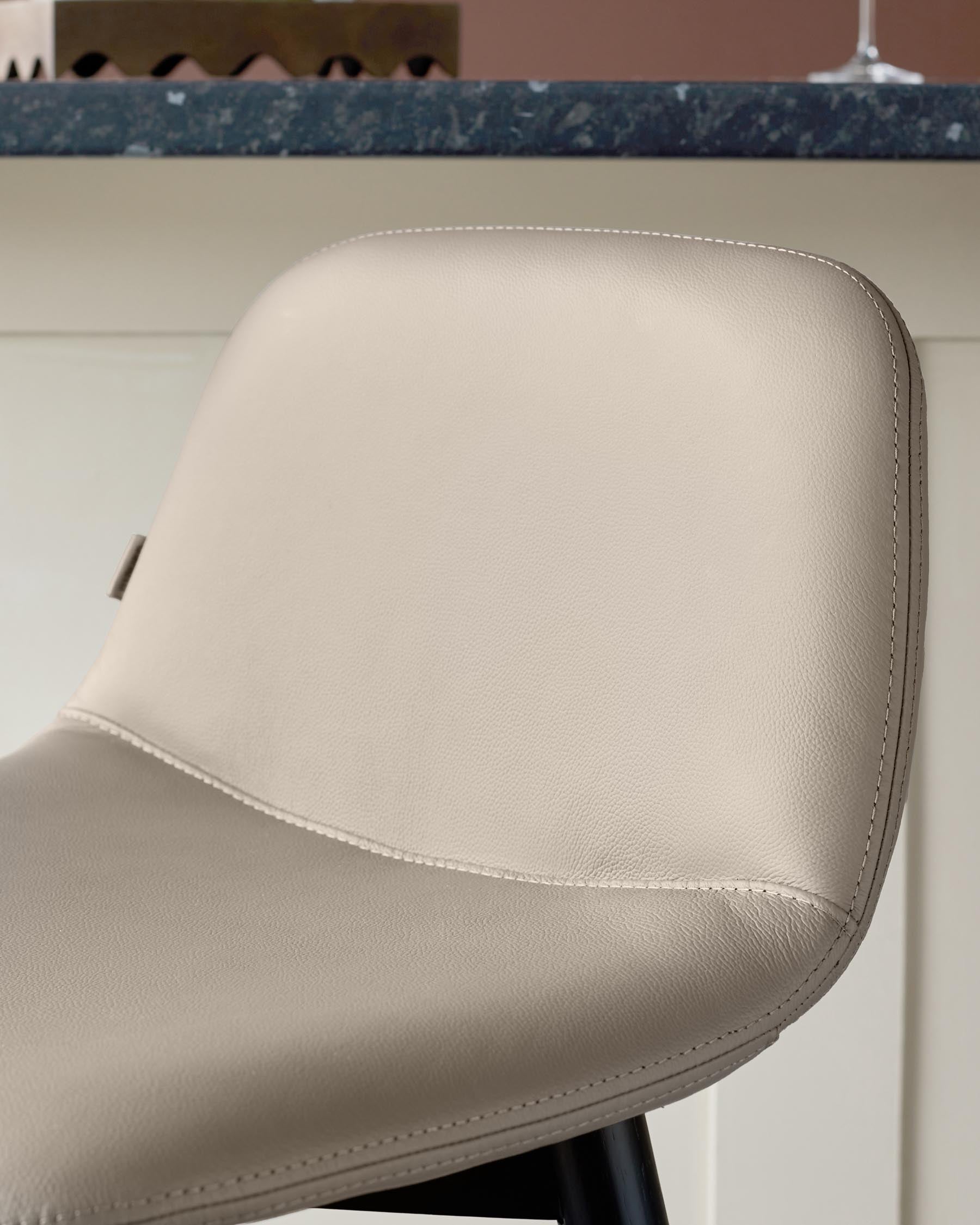 Hudson natural leather bar stool