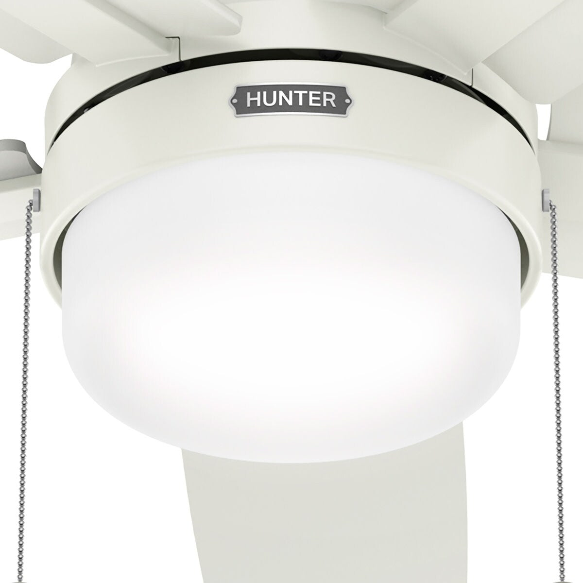 Hunter 52 Anisten Low Profile Ceiling Fan with LED Light and Pull Chain - Modern, Contemporary, Transitional